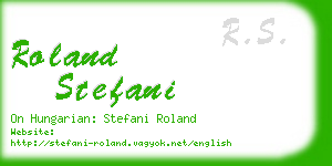 roland stefani business card